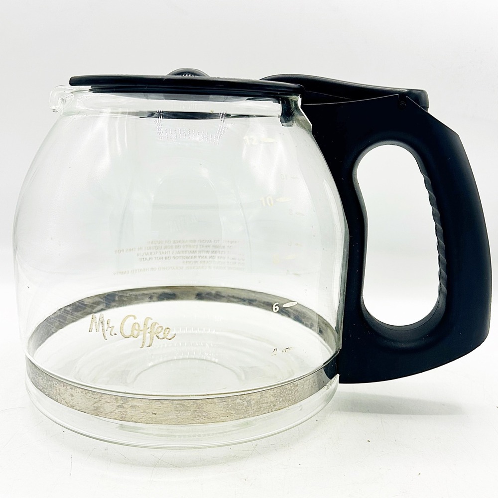 Mr. Coffee Replacement Carafe 12‎ Cup Clear Good Glass Coffee Pot Black Handle